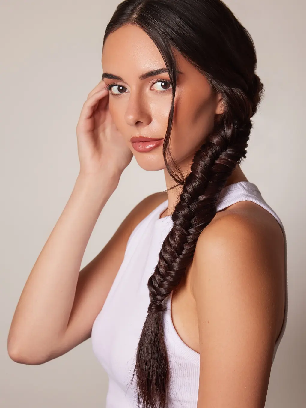 lady with braid in hair