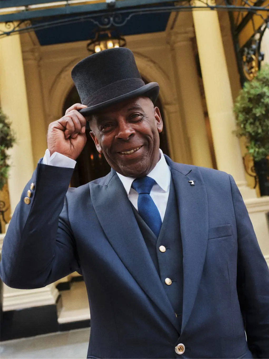 Doorman standing in front of The Connaught Hotel