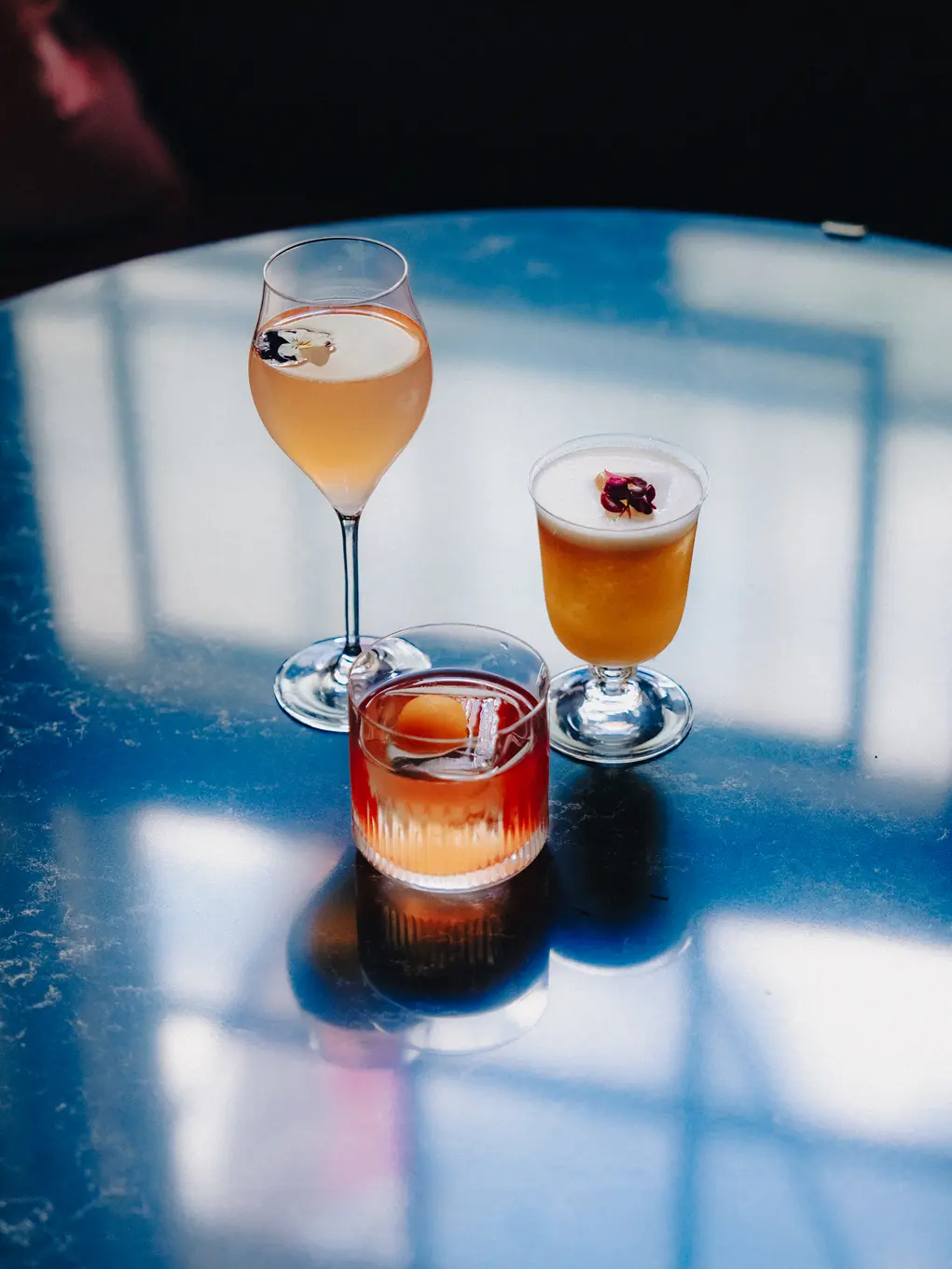 Three Drinks on a table